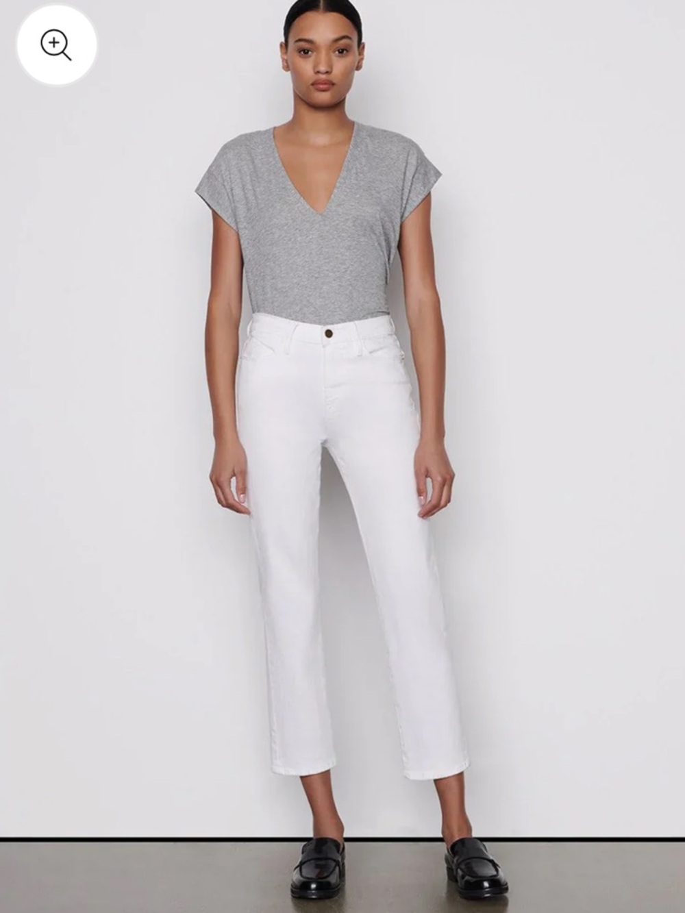 FRAME white Le High Straight jeans size 28